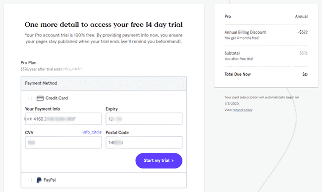leadpages payment