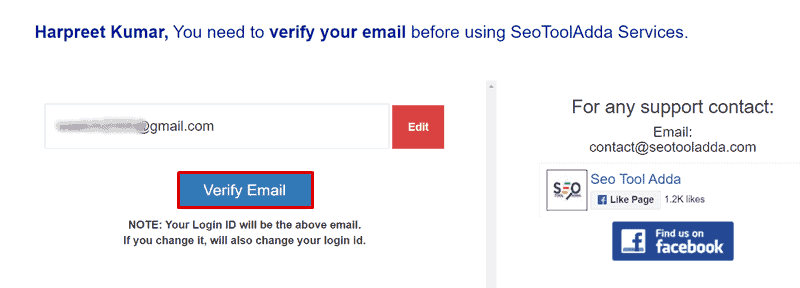 seotooladda email confirmation
