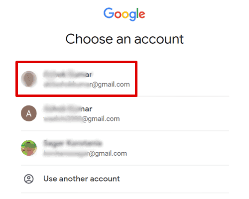 sign in to google account