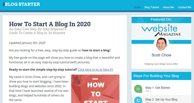 the blog starter